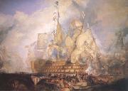 Joseph Mallord William Turner The Battle of Trafalgar (mk25) china oil painting reproduction